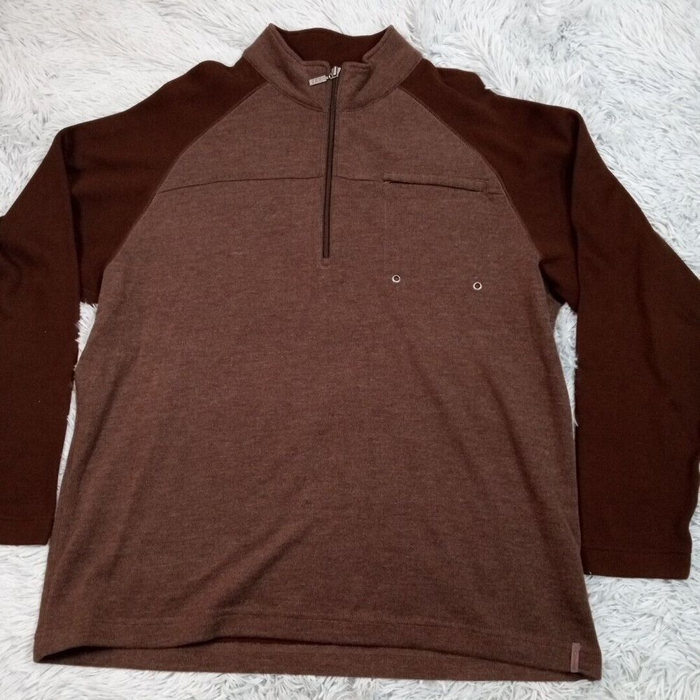 Columbia Sweatshirt Mens XL Brown Vertex Cozy Half Zip Comfort Casual Gorpcore